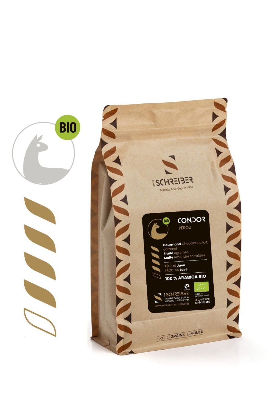 Café Pérou condor Schreiber torréfacteur alsacien 1kg
