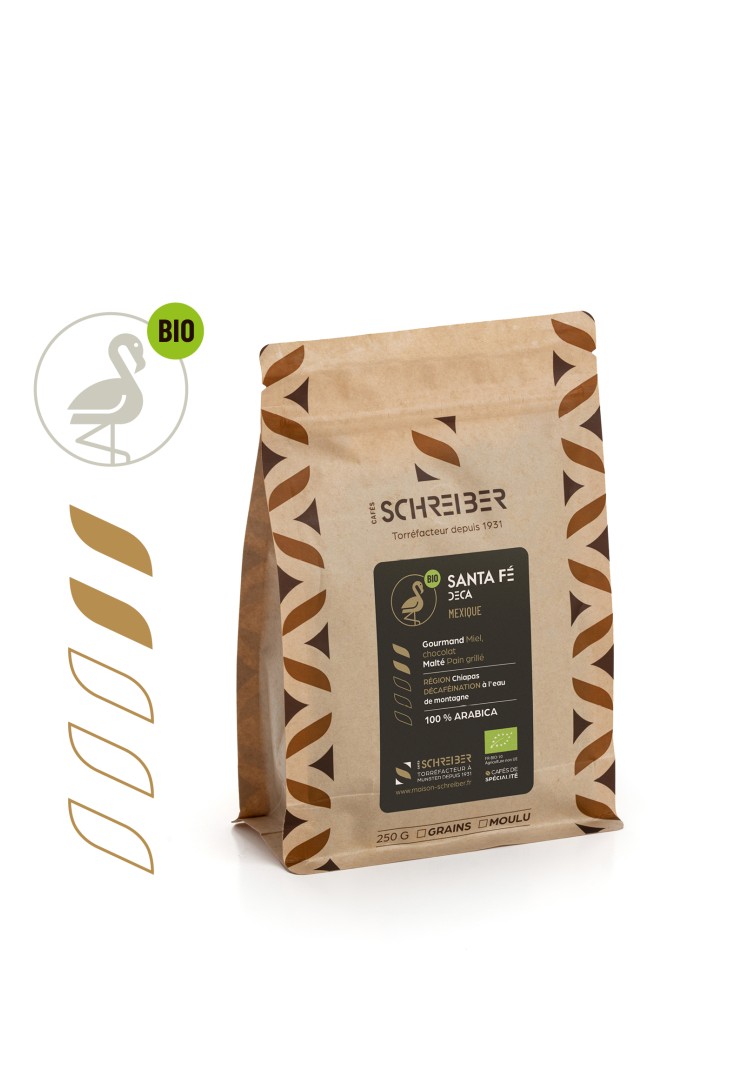 Café Santa Fé Déca Bio 250g - Schreiber Torréfacteur Artisanal