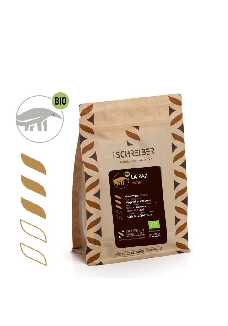 Bolivie la paz bio café Schreiber 250g